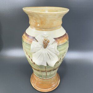 Vintage Whole Earth Clay Works Boho Vase 1984 Earth Tone Large Vase Vessel VTG